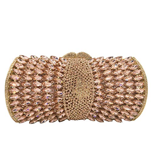 Image of Boutique De FGG Mini Sparkly Crystal Clutch Purse for Women,Evening Bags with Spikes,Wedding Party Rhinestone Clutch Handbag