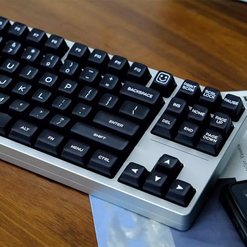 Image of Sumgsn 142 Keys SA Keycaps Black Doubleshot Translucent Keycaps Fit for 61 /64 /87 /104 /108 Cherry Mx Switches ISO ANSI Layout Mechanical Keyboard Alice Keyboard
