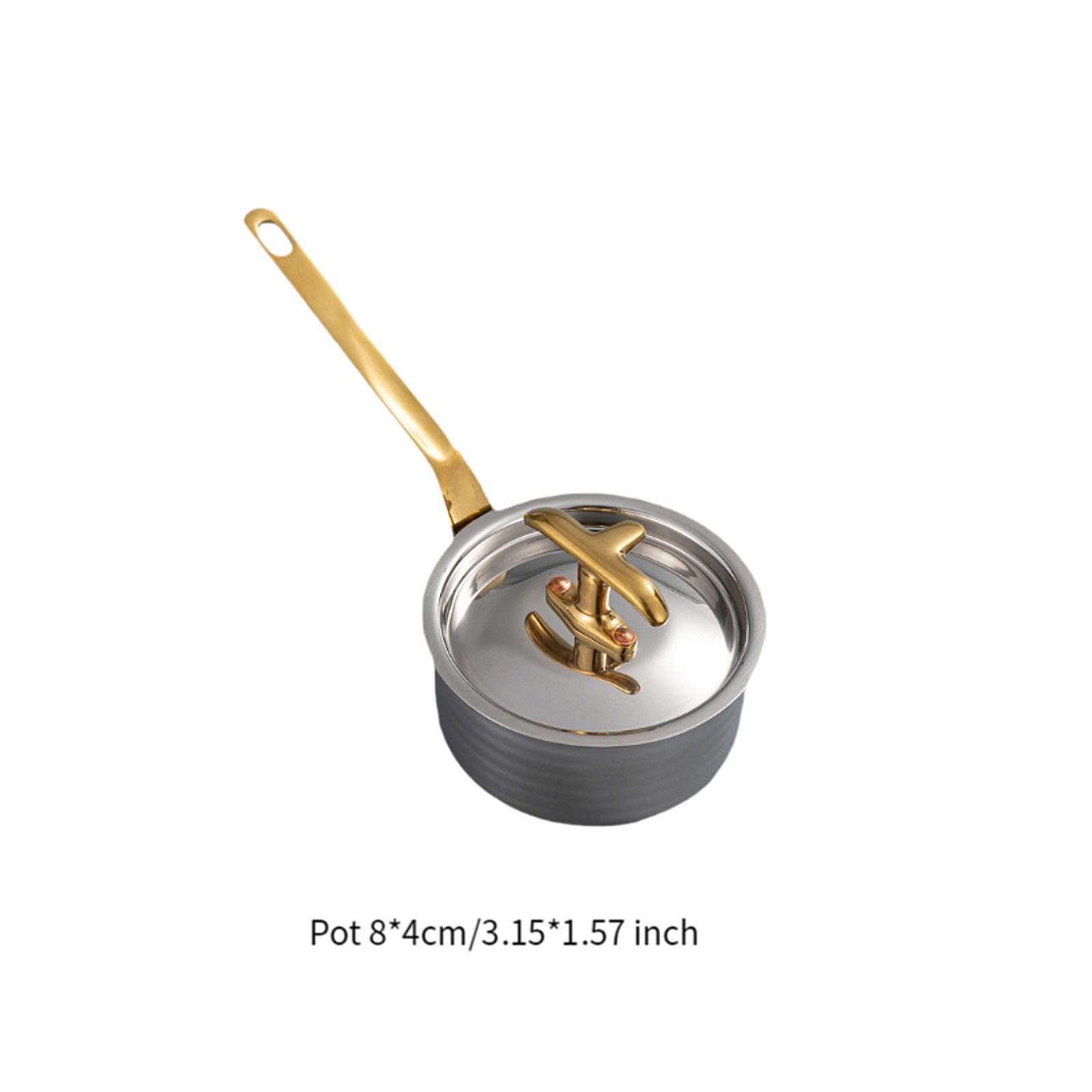 Mini Casserole en Acier Inoxydable de 8 Cm, Idéale pour Faire Fondre Le Chocolat et Chauffer Le Beurre et Les Sauces.