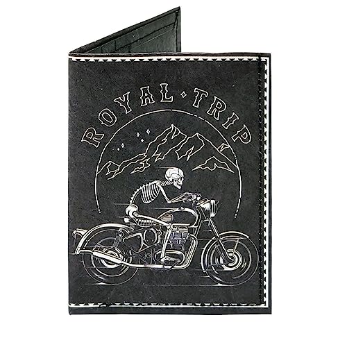 Royal Trip Enfield Biker Front Pocket Minimalist Paper Wallet for Men - Bike Motorcycle Men's Slim Wallet - Mens Credit Card Holder, Gifts for Him Husband Boyfriend - RFID Blocking