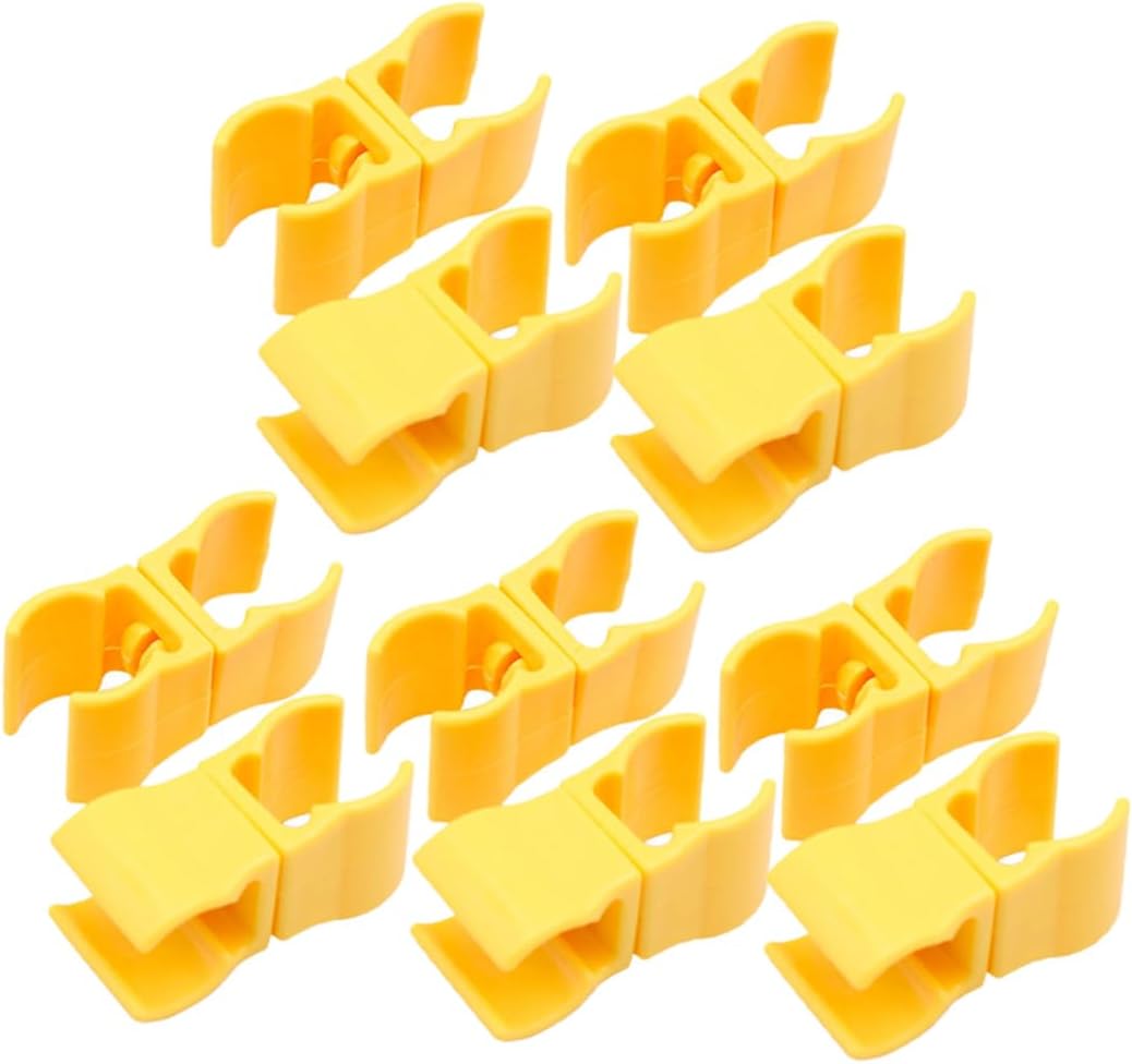 WOONEKY 10pcs Playing Field Rod Buckle Marker Sign Rod Buckle Yellow Reusable Basketball Rod Buckle Soccer Rod Buckle Pp