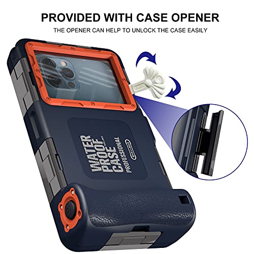 Image of Professional Diving Upgrade Waterproof Protective Case, Outdoor Swimming Snorkeling Surfing Underwater Photo Video Housing for iPhone Galaxy Huawei OnePlus LG Motorola Google Series Smartphones