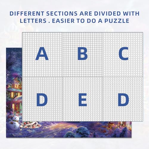 Jigsaw Puzzles 1000 Pieces for Adults or Families Pieces Fit Together Perfectly (Christmas-Castle), 27.56" X 19.69" - Image 4