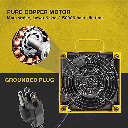 Image of KOTTO Solder Smoke Absorber Remover Fume Extractor Smoke Prevention Absorber DIY Working Fan for Soldering Station (Yellow)