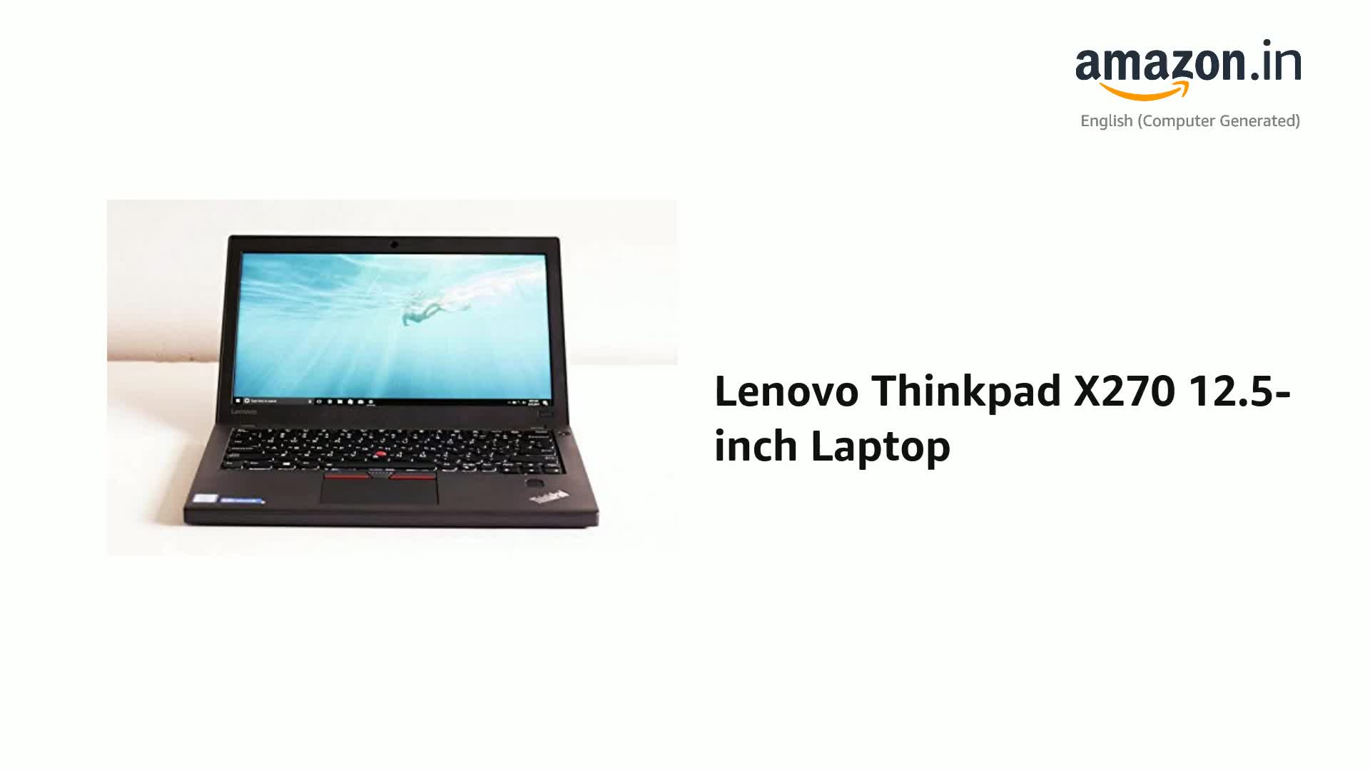Lenovo (Renewed Thinkpad X270 12.5-Inch Laptop (7Th Gen Core I5