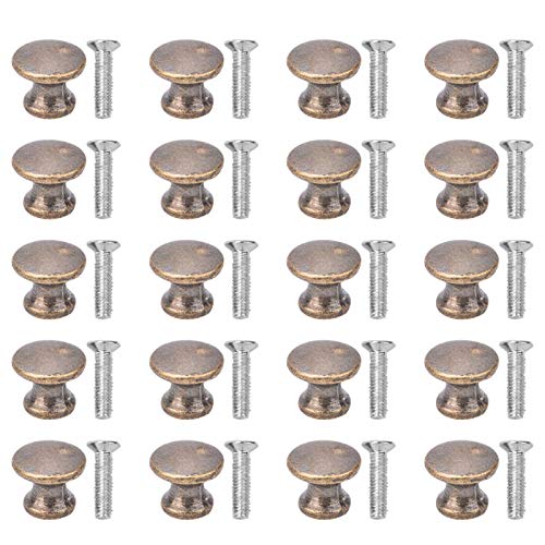 Juego de 20 Tiradores de Perillas para Cajas, Mini Mango de Cabeza de Hongo, Clavo para Pezón, Piezas de Hardware de Joyería para Gabinete Pequeño, Cajón de Gabinete, Caja de Joyería de Metal, Perilla