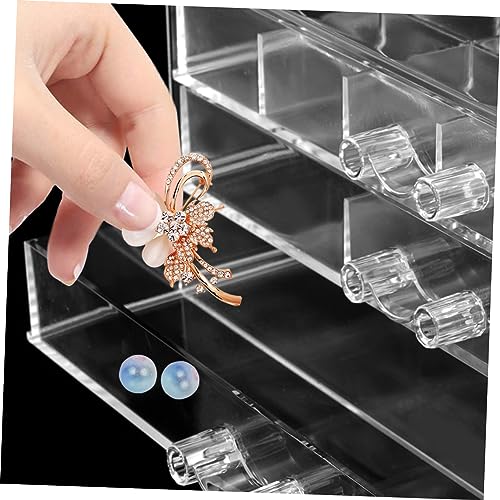 Boîte à Bijoux Transparente Mipcase à Tiroirs Multi-couches pour Organiser Vos Ongles