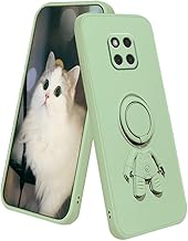 Compatible with Huawei Mate 20 Pro Case with Creative Astronaut Pattern Holder Green, for Huawei Mate 20 Pro Phone Case with Ring Kickstand Silicone Shockproof Soft TPU Protective Slim Cover (Green)
