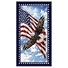 Timeless Treasures Land Of The Free 24 Patriotic Eagle Panel Multi Fabric by the Yard