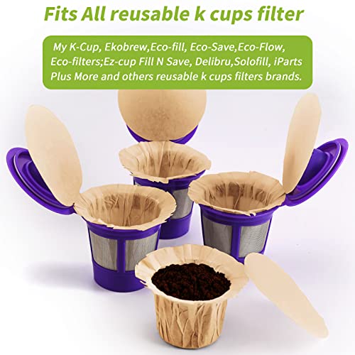 Unbleached K Cup Disposable Paper Filters With Lid For Keurig Reusable K Cup Filters,Keurig Filters For K Cup Reusable Coffee Filters, Fits All Keurig Single Serve Filter Brands #TOP2