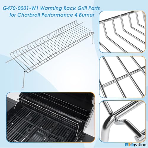 Image of G470-0001-W1 Warming Rack Grill Parts for Charbroil Performance 4 Burner