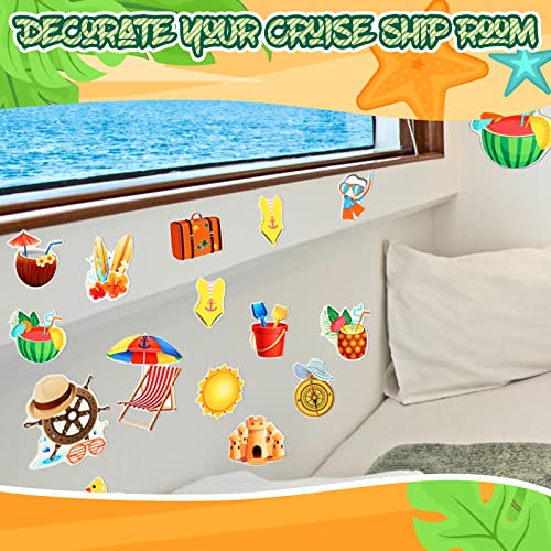Kanayu 25 Pcs Cruise Door Decorations Magnetic Summer Beach Curse Door Magnets Anchor Refrigerator Car Decoration Magnets For Cabin Door Carnival Cruise Refrigerator Car Decor #TOP2