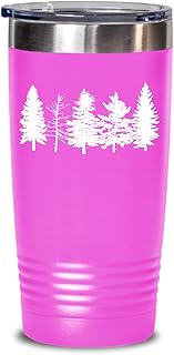 Ponderosa Pine Tree Tumbler Nature Lover Trees Hiking Wanderlust Outdoor Adventure Forrest Camping Idea 20 or 30 Oz Powder Coated Stainless Steel Insu