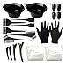 Produktbild Haarbürste Kamm Duschhaube Einweg Latexhandschuhe Haar Tools, Haarfärbung Werkzeug Set Kamm, Bürste Einwegduschhaube Latex Handschuhe Friseurwerkzeug Haarfärbemitteln Bowl