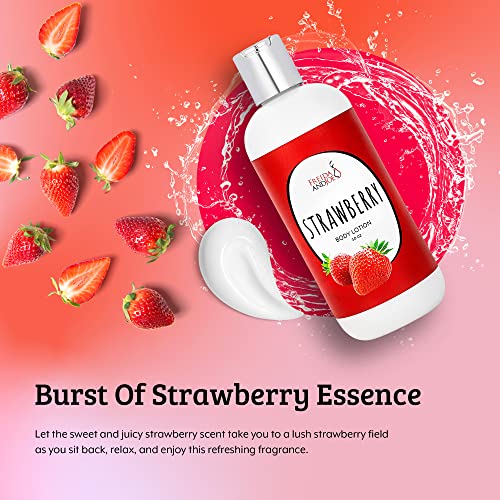 Scented Body Lotion For Women, Deep Moisturizing Hand Cream, Firming Body Butter For Dry Skin, Womens Luxury Stocking Stuffers And Fragrance Gifts That Smell Good, 10Oz (Strawberry) #TOP1
