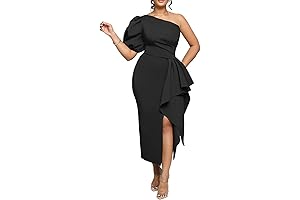 Cololura Women's Sexy After 5 Elegant One Shoulder Maxi Dress