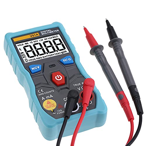 Digital Multimeter, V01A Digital Multimeter Tester With Backlit Liquid Crystal Display For