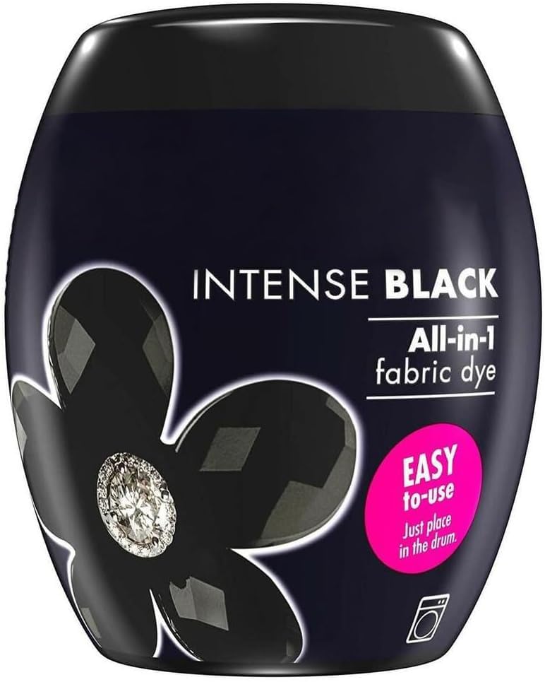 St@llion 350g Intense Black All-in-1 Machine Fabric Dye Pod for Dyeing Clothes, and Bedsheets | Dye for Darkening Faded Fabrics, Cotton, Linen, and Blends | Long-Lasting Color Renewal (Pack of 1)