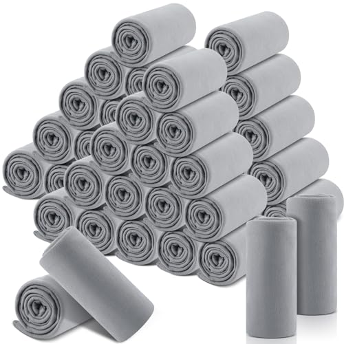 Newwiee 70 Pcs Fleece Blanket Fleece Throw Blankets Bulk Soft Lightweight Breathable Friendly Lap Blankets Pet Home Bed Sofa Couch Office Donation Homeless, 50 x 60 Inch (Gray)
