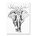 Elephant Soul by JoJoesArt, 35x47-Inch Canvas Wall Art