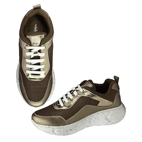 Image of SOLETHREADS Glam Casual Sneaker Lightweight Cushioned Lace-up Shoes for Women