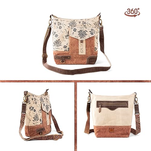 3B - Zipper Bag | Upcycled Vintage Canvas & Leather | Comes with 2 Different Straps | Multi Pockets Bag3