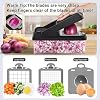 SpaceHacks 12-in-1 Vegetable Chopper, Kitchen Gadgets with 7 Blades, Veggie, Food, Onion Chopper, Cucumber Slicer, Versatile Mandoline, Includes Egg Separator & Finger Guard, Gray #3