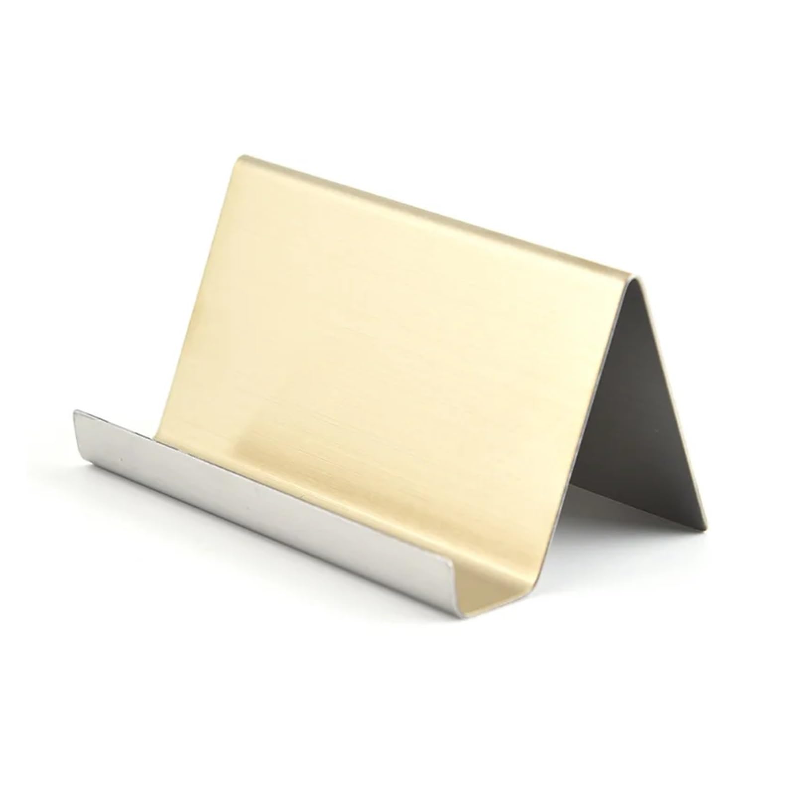 Vaeltor Gold 6 Pcs Stainless Steel Business Name Card Holder Display Stand Rack Desktop Organizer Office Collection(Gold)