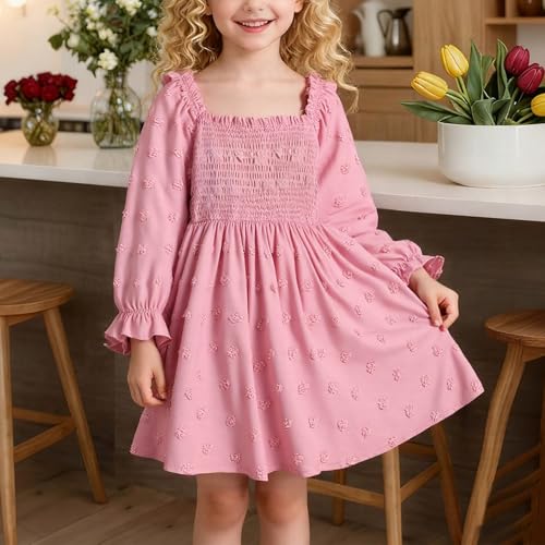Robe de fête fille à volants pour cérémonies chic