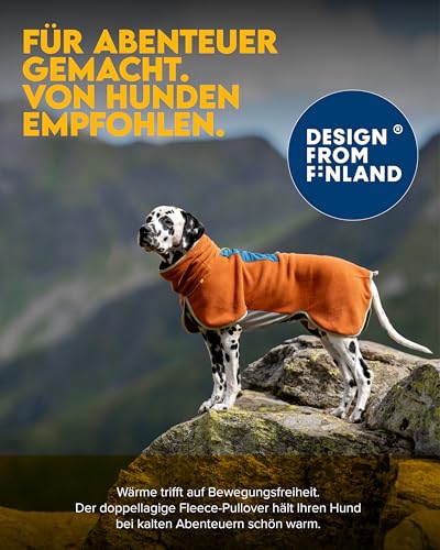 Woolly Wolf Alpha 360 Fleece Hundepullover für mittelgroße Hunde Gr. 50 Terrakotta - Flauschig-Warmer Hundepulli für kalte Tage mit Verstellbarer Passform, 100% recycelte Materialien