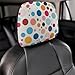 Colorful Polka Dot Universal Car Headrest Cover Car Seat Head Rest Protector Fit All Car Interior Auto Accessories 1 PCS