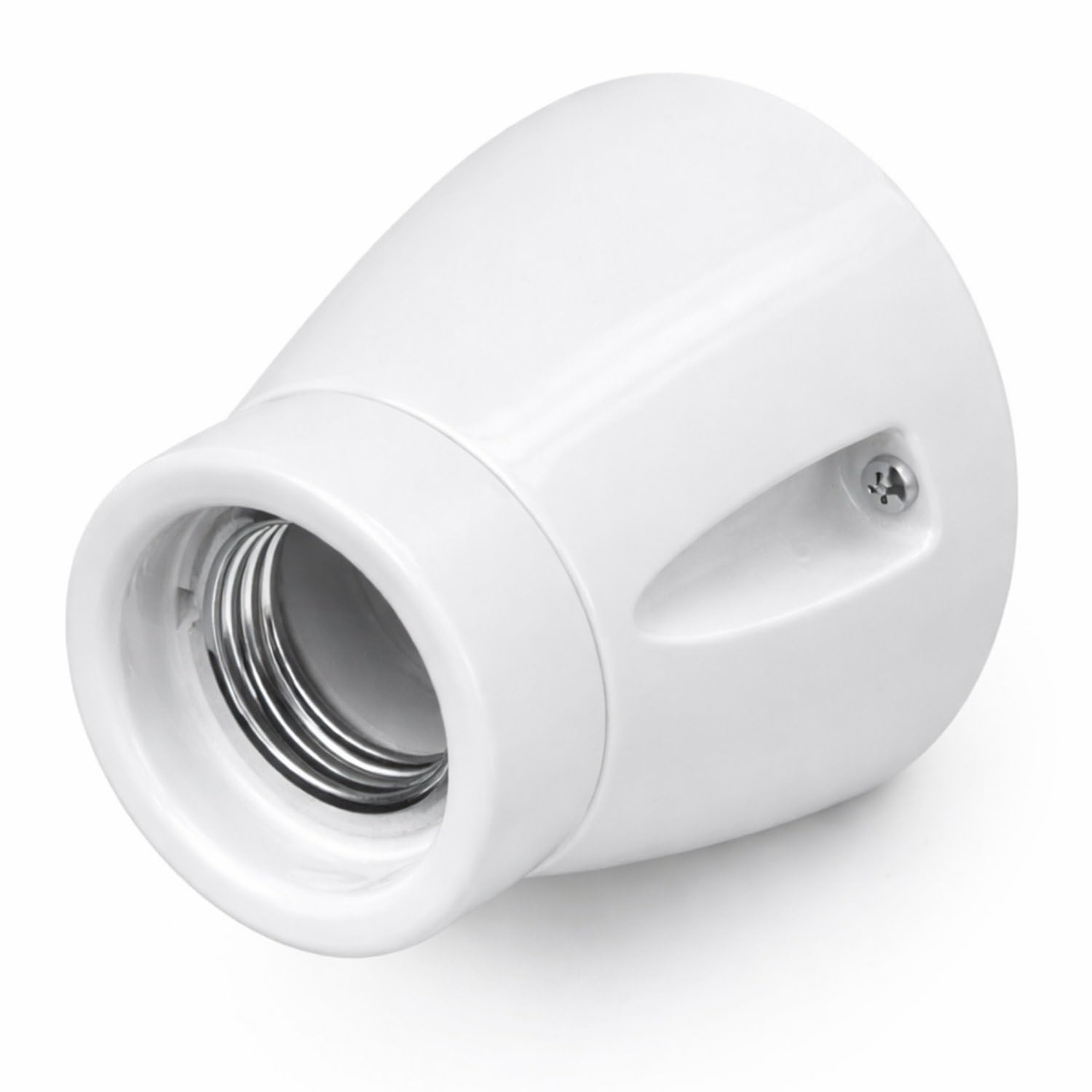 Lampe encastrable en porcelaine E27, vernis blanc