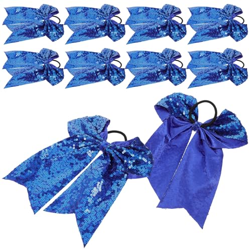 Lazos de pelo para niñas con brillo azul perfectos para el escenario y funciones escolares