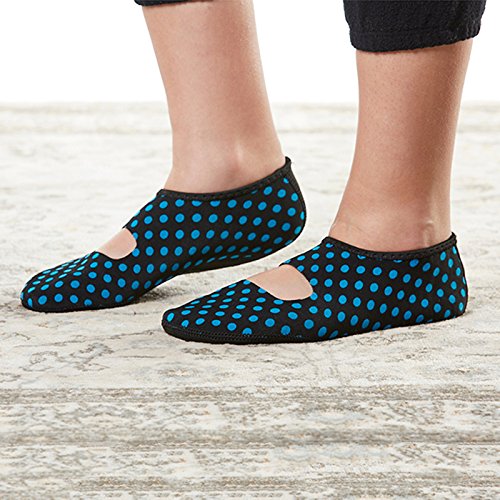 Image of Nufoot Women's Mary Janes Best Foldable & Flexible Flats, Travel & Exercise, Dance, Yoga Socks, Indoor Shoes, Slippers