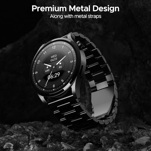 boAt Lunar Embrace w/Vibrant 1.51" (3.8 cm) AMOLED Display,Premium Metal Design, Functional Crown, 100+ Sports Mode, Animated Watch Faces, Built-in Games, Smart Watch for Men & Women(Steel Black) boAt Lunar Embrace w/Vibrant 1.51" (3.8 cm) AMOLED Display,Premium Metal Design, Functional Crown, 100+ Sports Mode, Animated Watch Faces, Built-in Games, Smart Watch for Men & Women(Steel Black)