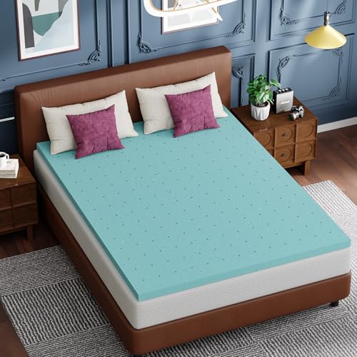 Image of FDW | 8 inch Queen Mattress + 2 inch Cooling Mattress Topper | Gel Memory Foam | Medium Firm Feel | White | with Washable Cover for Cool Sleep and Pressure Relief | Bed in a Box, CertiPUR-US Certified