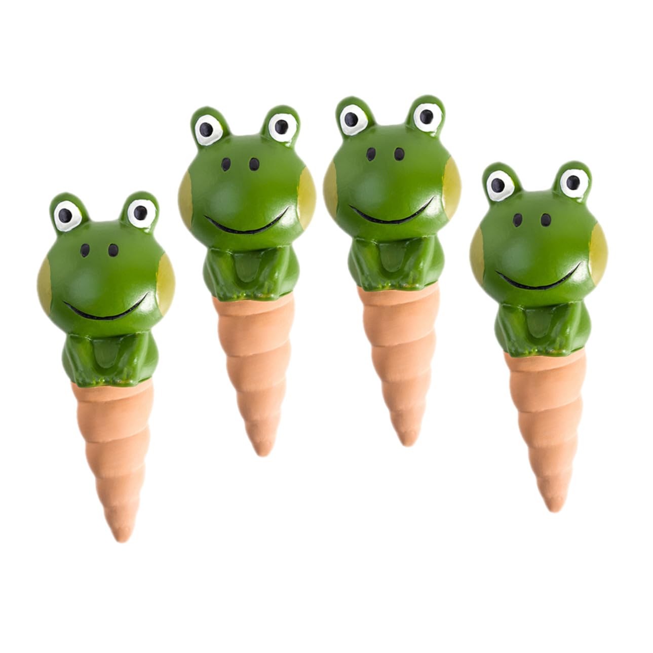 4 Stück Automatische Bewässerungskugeln Frosch Design Pflanzenspikes für Zimmerpflanzen und Garten Selbstbewässernder Wasserspender für Innen Außenpflanzen