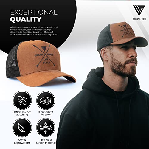Image of Urban Effort Trucker Hat for Men - Mesh Back Baseball Cap, 5 Panel Snapback Hats for Men and Women