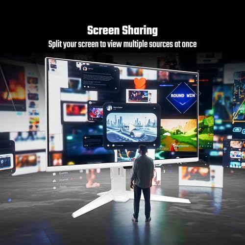 Image of acer GA321QU 31.5 Inch WQHD VA Gaming Smart Monitor, 180Hz Refresh Rate, Android OS, Wi-Fi, Bluetooth, Miracast, IoT, Webcam Support, Keyboard /Mouse Support, Ergostand, Remote Control, AMD FreeSync