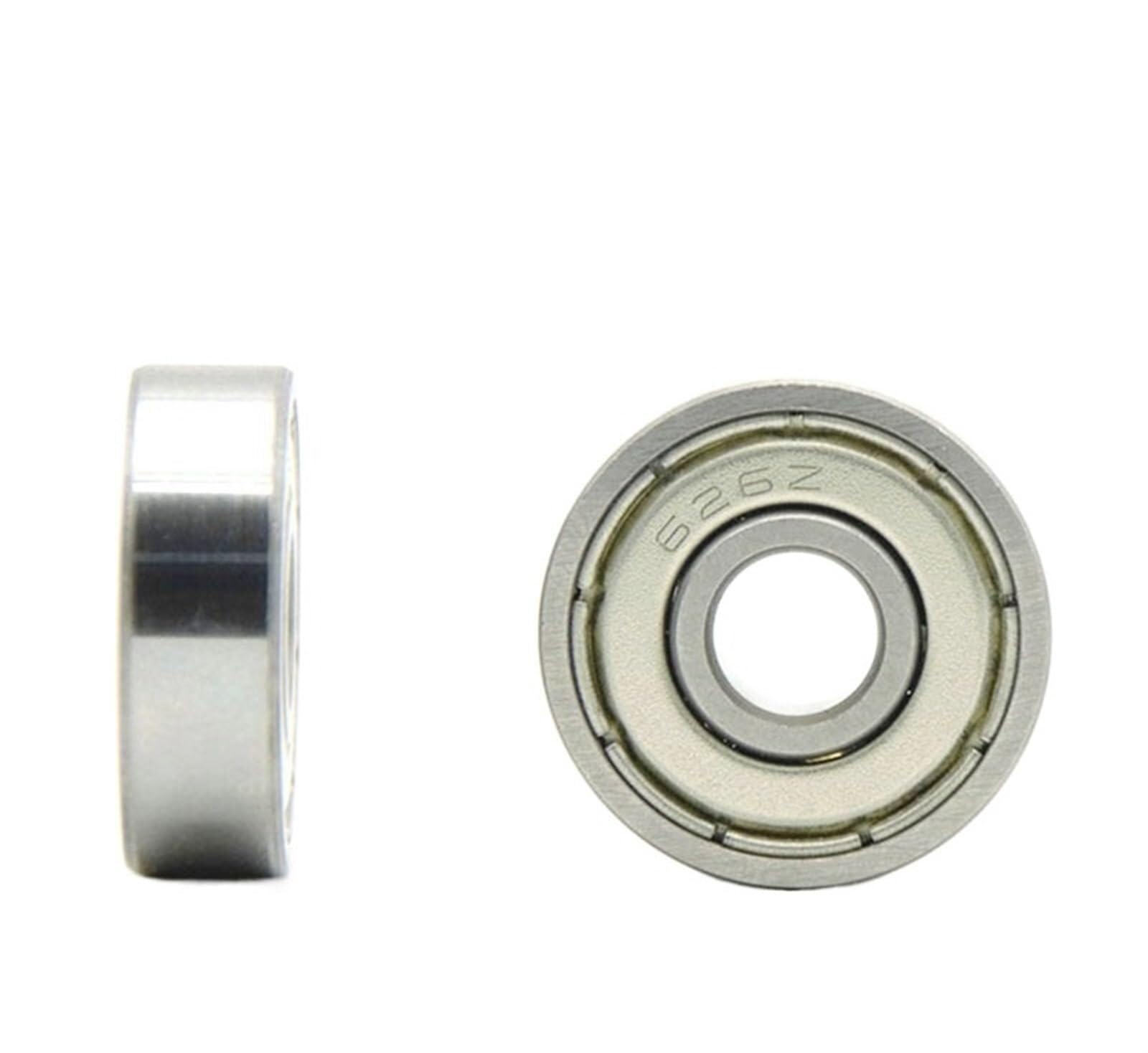 Bimetalowa uszczelka tarcza mikro łożysko zwykłe 10 sztuk 626ZZ 6x19x6mm gumowe uszczelnione łożyska kulkowe głębokorowkowe miniaturowe