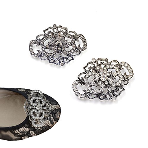 YNuth 2pz Clips per Scarpe Vintage Stile Cristalli...