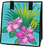 Hawaiian Lunch Bags | Insulated Lunch Box Tote Tropical Organizer | Great For Office, Work, Beach,...