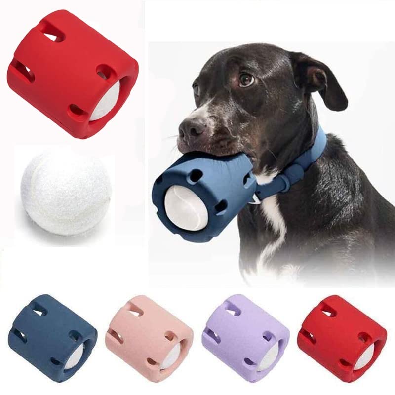 hardinoxTennis Tumble Puzzle Toy Creative Training Interactive Chew Toys Dog Squeaky Toy 1PCS (Blue 1PCS)