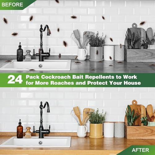 Image of Natural Cockroaches Killer for Kitchens, Bathrooms, Cabinets, cockroachs Killer Gel, Roach Repellent for Cockroaches, for Indoor Cockroach Control, Insect Control (Pack of 12)