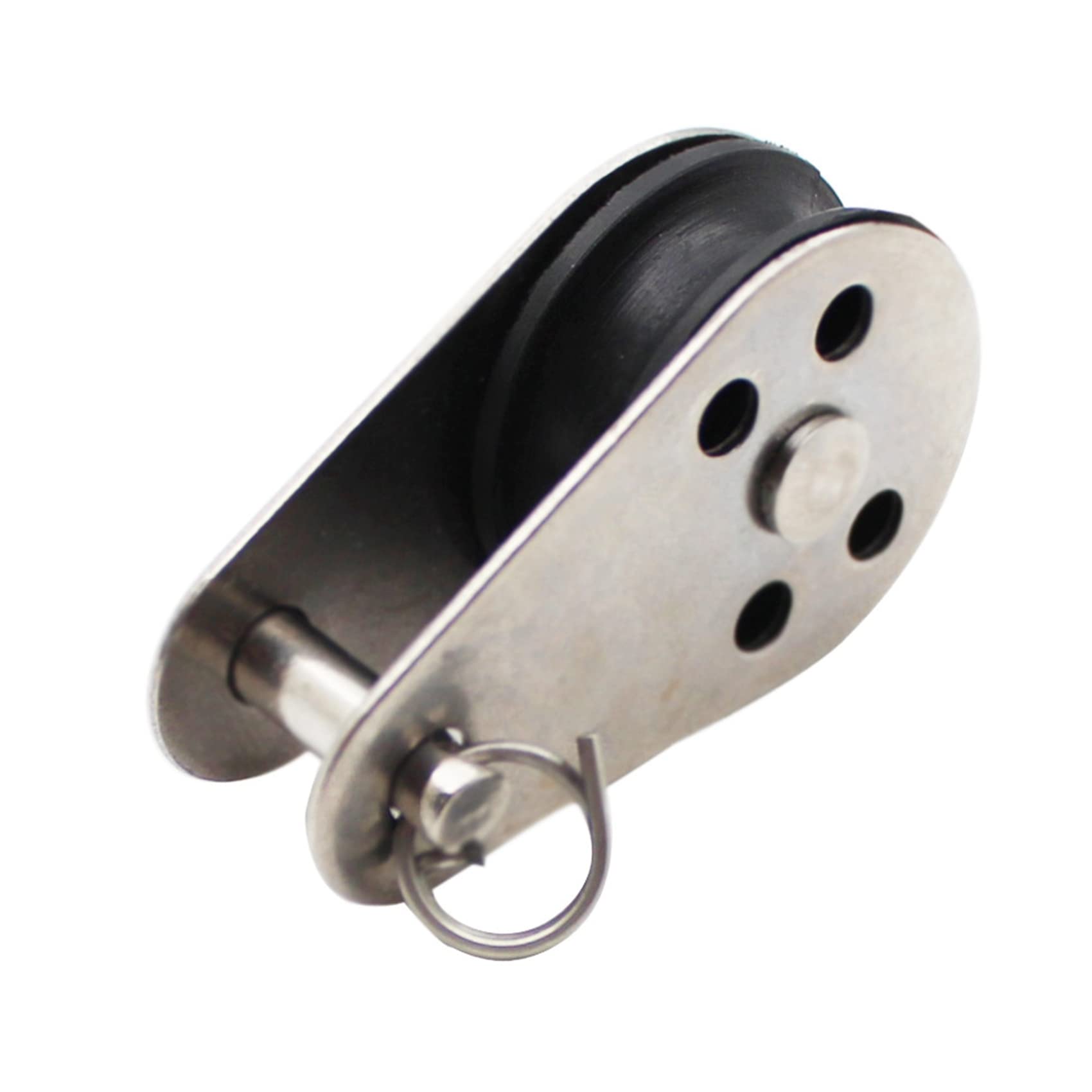 Juego de 20 bloques de polea M25 de acero inoxidable, rueda de remolque de alambre colgante resistente, cable de cuerda de elevación para uso industrial y doméstico