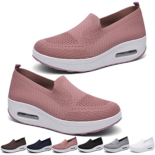 Women's Orthopedic Sneakers, Zapatillas OrtopéDicas para Mujer, Zapatillas Deportivas con Plataforma Elástica y Malla para Mujer, para Ponerse de pie, Correr, Caminar, Trabajar