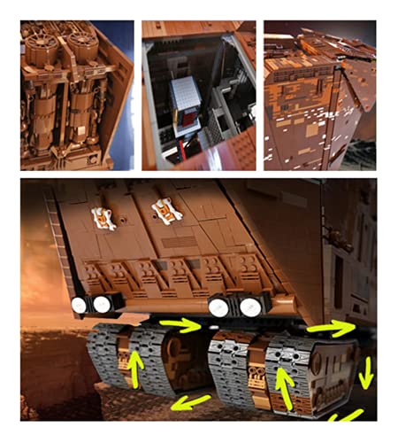 Hedi Technik Sandcrawler Bauset , Mould King Sandkriecher 21009 , UCS 13168 Klemmbausteine Kompatibel mit Lego Star Wars – Bild 4