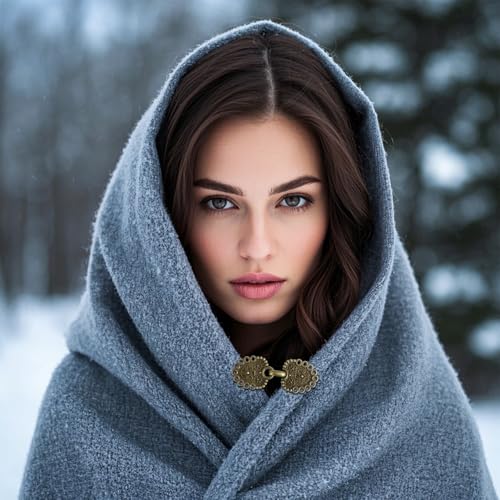 Image of CLINTT Exquisite Retro Sweater Twirl Clips, Cape Cloak Fasteners for Dresses, Stylish Cardigan Clips