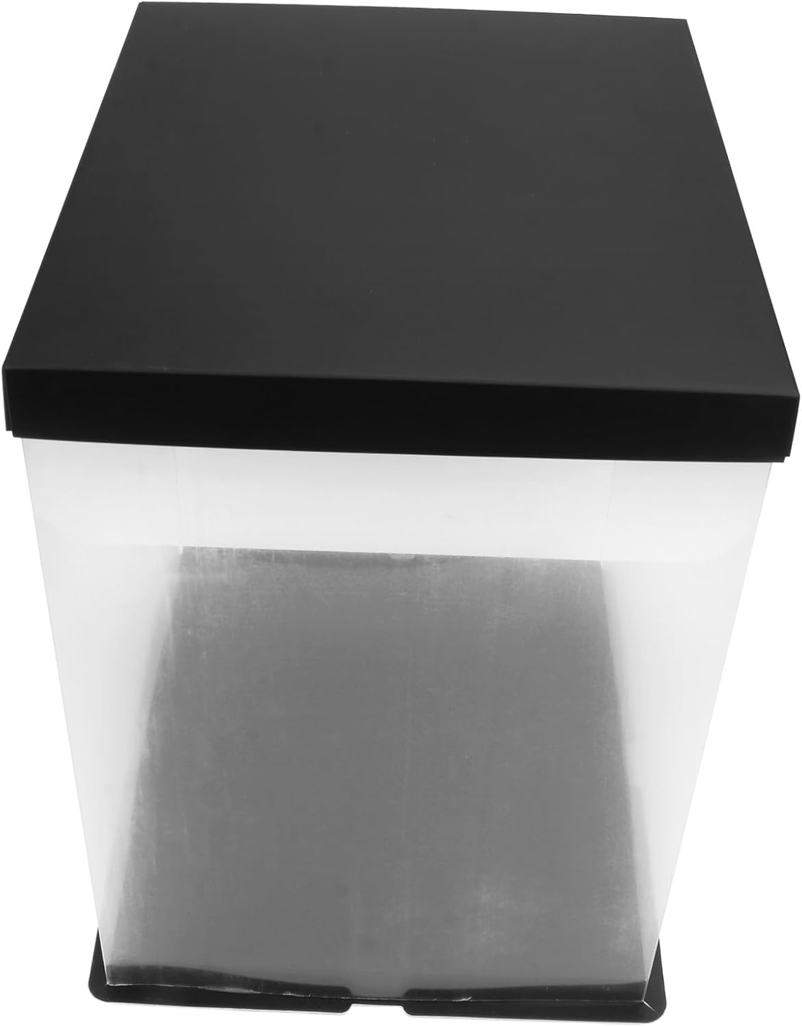 Cake Box Carrier with Lid, Black Birthday Baking Container