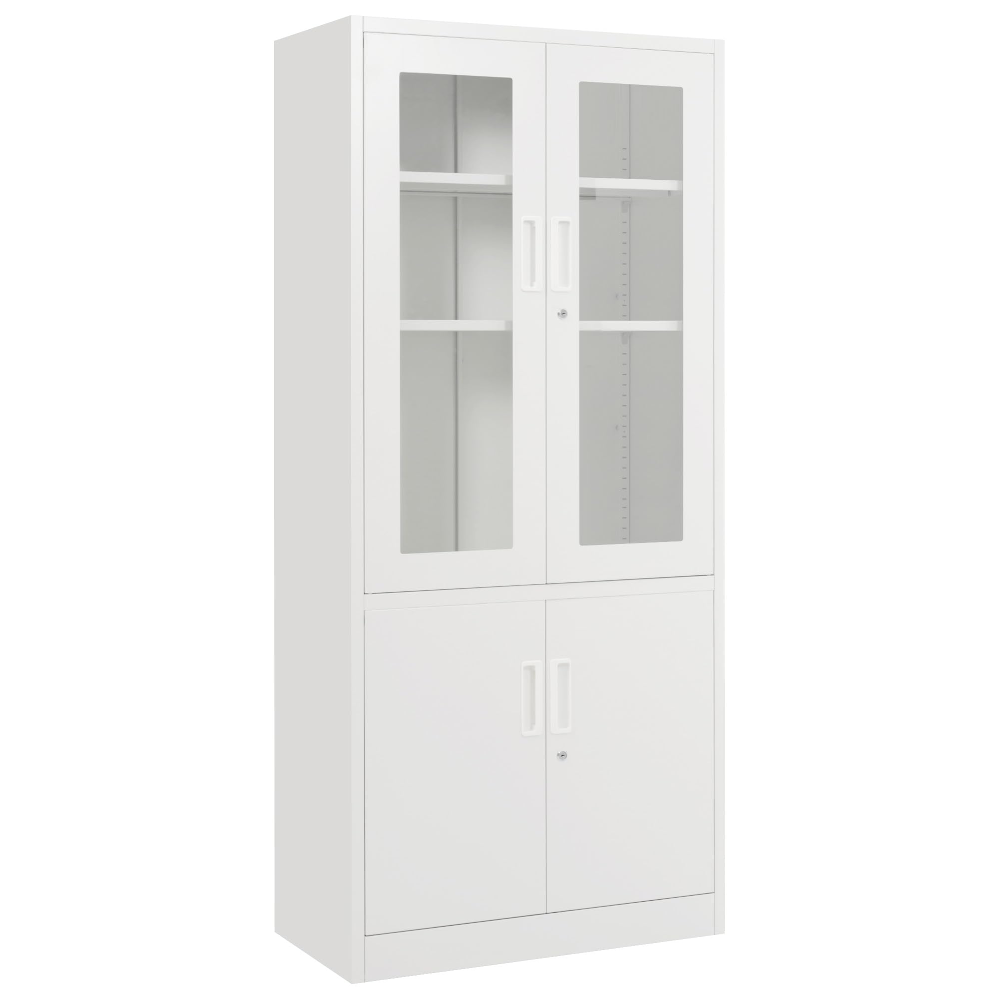 Amazon.co.jp: スチール書庫 両開き 書類保管庫 A4対応 高さ180cm 保管